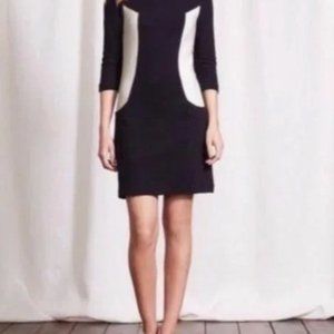 Boden Navy & White Ottoman Dress Size 8